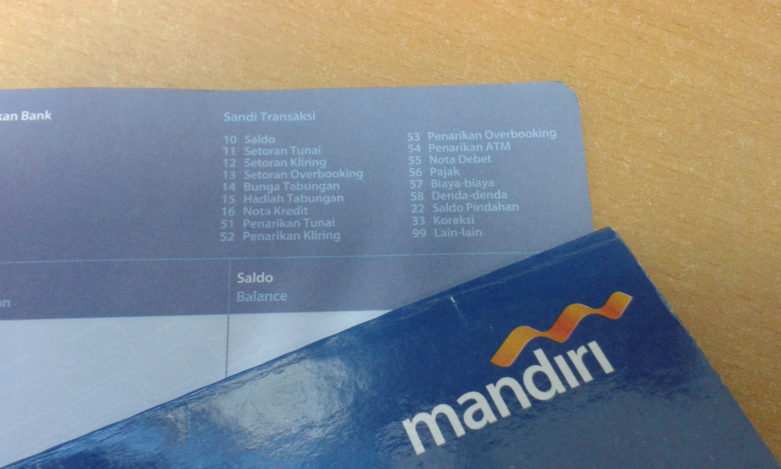 Buku Rekening Bank Mandiri - KibrisPDR