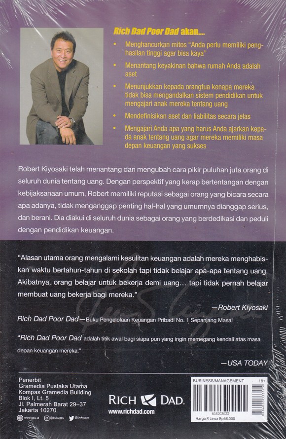 Detail Buku Rich Dad Poor Dad Nomer 20