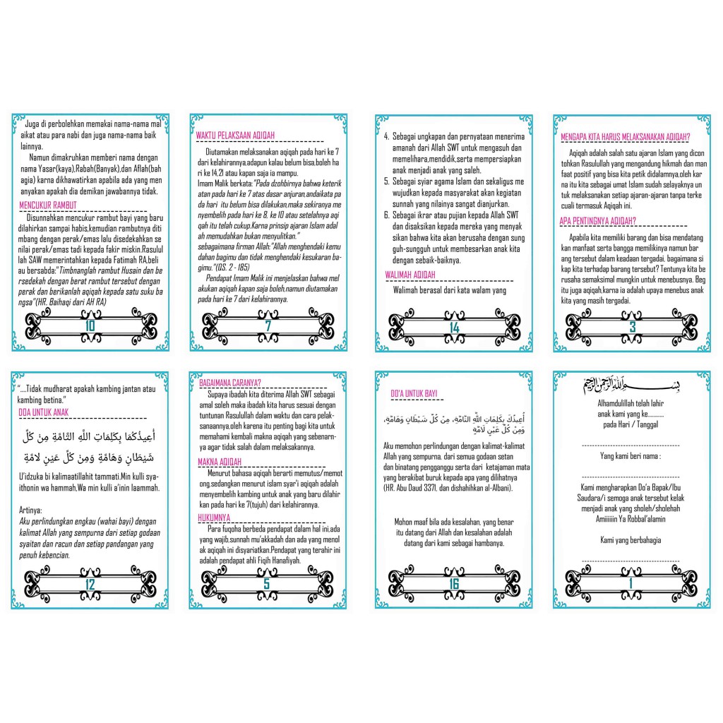 Detail Buku Risalah Aqiqah Nomer 12