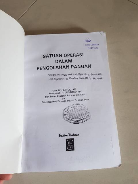 Detail Buku Satuan Operasi Nomer 8