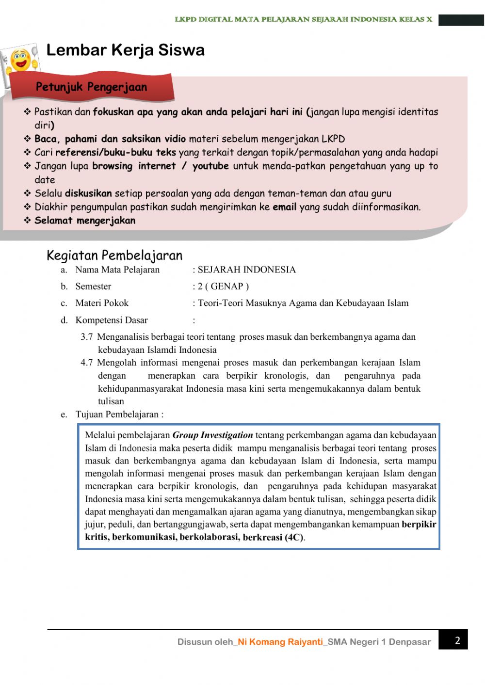 Detail Buku Sejarah Indonesia Kelas X Nomer 44