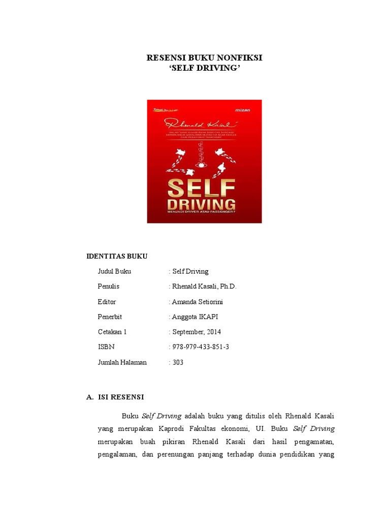 Detail Buku Self Driving Nomer 21