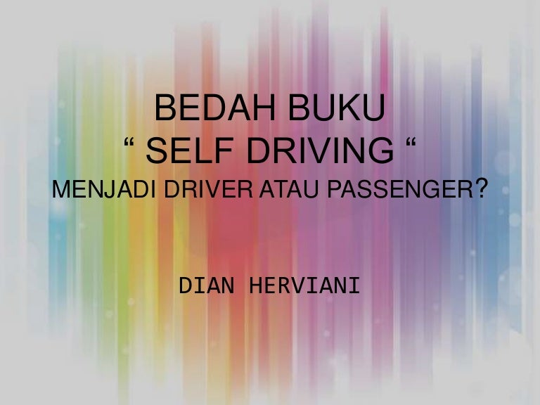 Detail Buku Self Driving Nomer 30