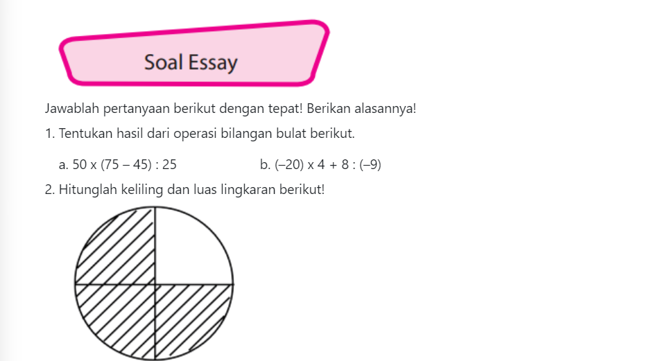 Detail Buku Senang Belajar Matematika Kelas 6 Nomer 30