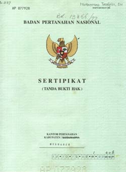 Detail Buku Sertifikat Tanah Nomer 35