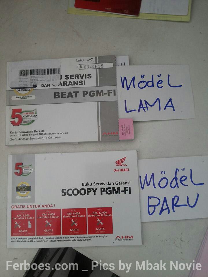 Detail Buku Servis Motor Honda Nomer 5