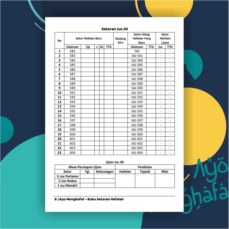 Buku Setoran Tahfidz - KibrisPDR