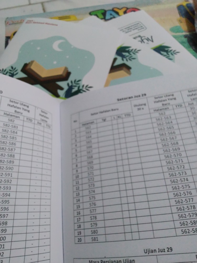 Detail Buku Setoran Tahfidz Nomer 5