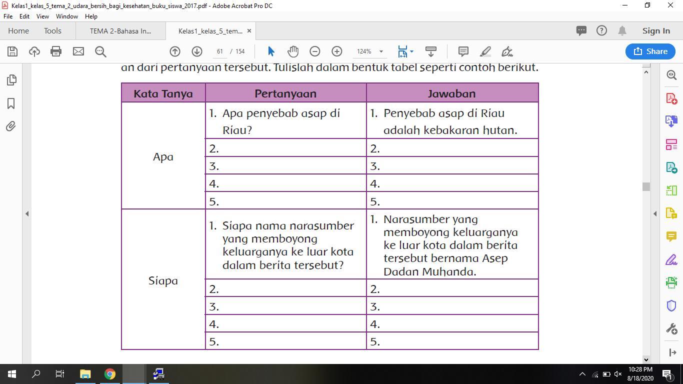 Detail Buku Siswa Kelas 5 Tema 2 Nomer 49