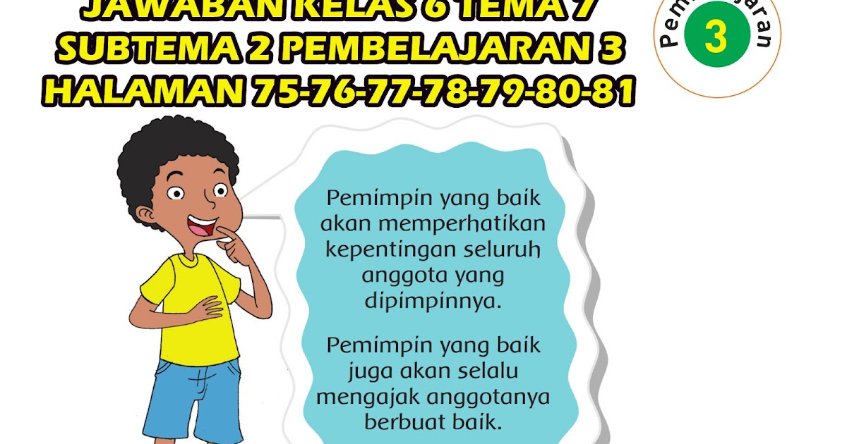 Detail Buku Siswa Kelas 6 Tema 7 Nomer 30