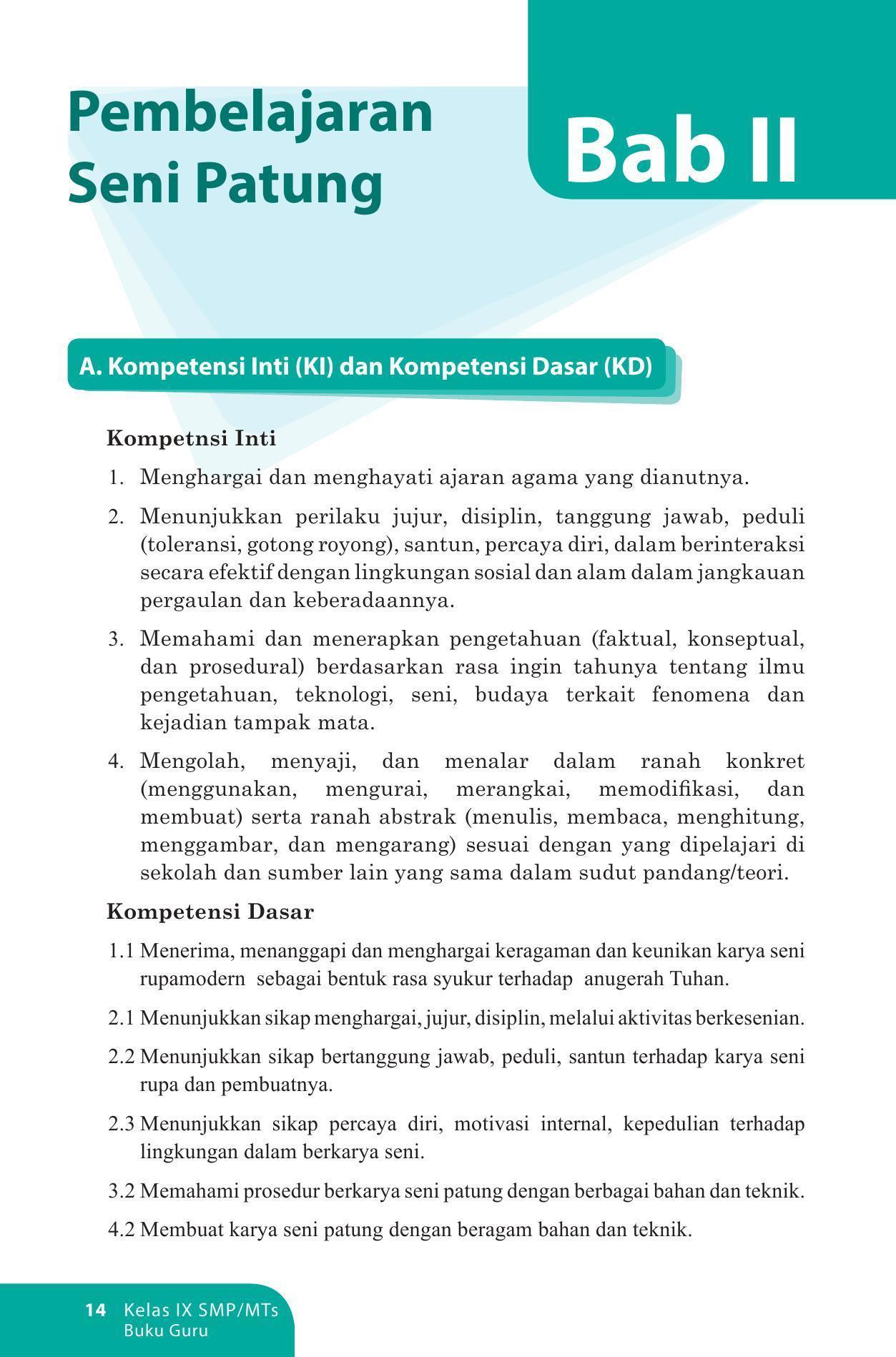 Detail Buku Siswa Kelas 9 Seni Budaya Kurikulum 2013 Revisi 2018 Nomer 53