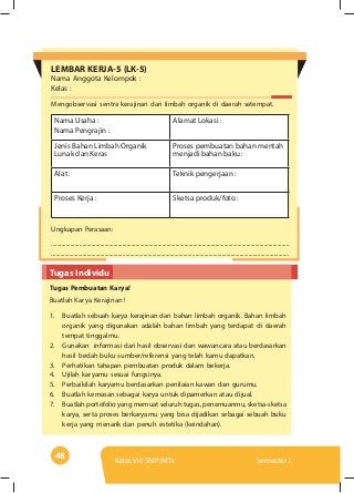 Detail Buku Siswa Prakarya Kelas 8 Semester 1 Nomer 48