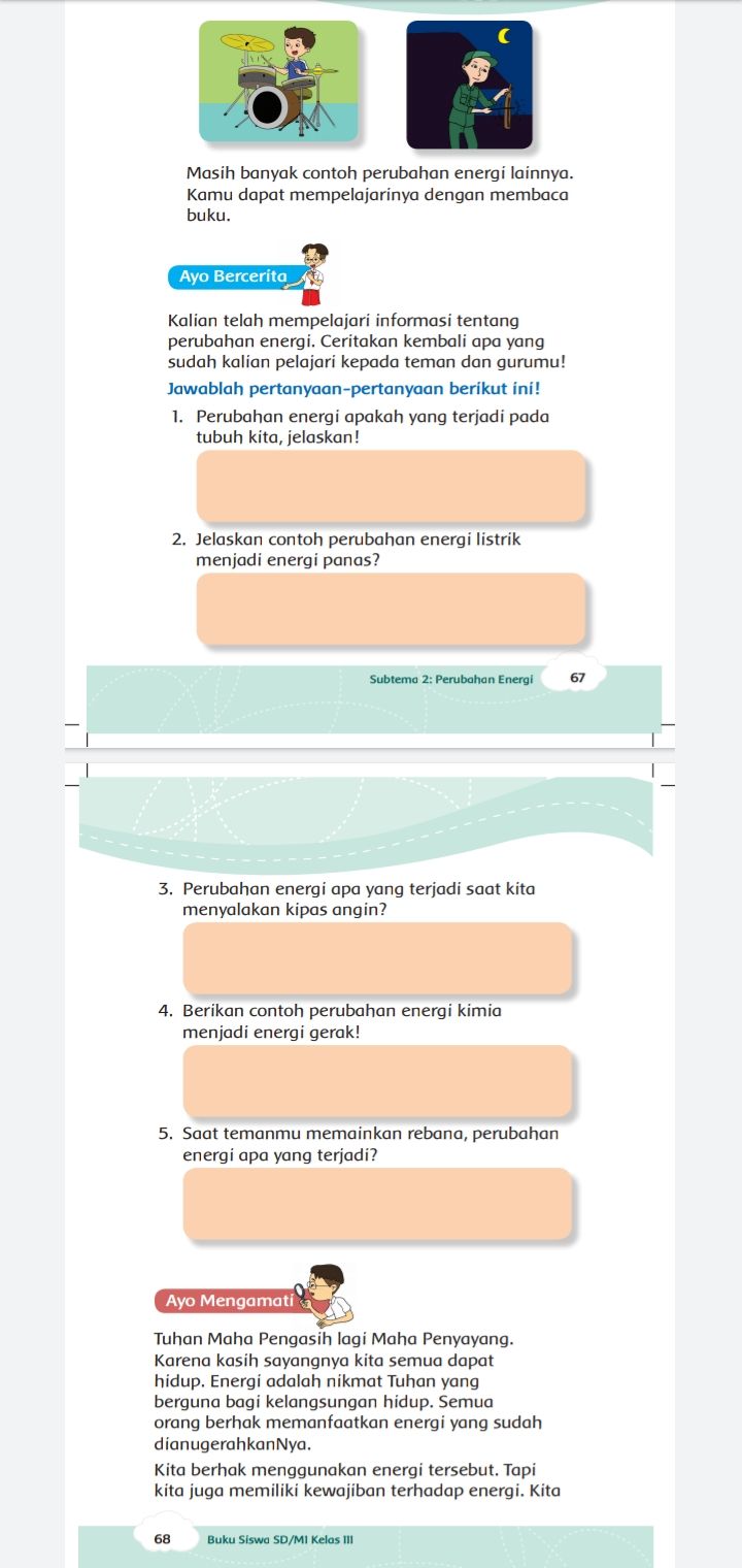 Detail Buku Siswa Tema 6 Kelas 3 Nomer 43