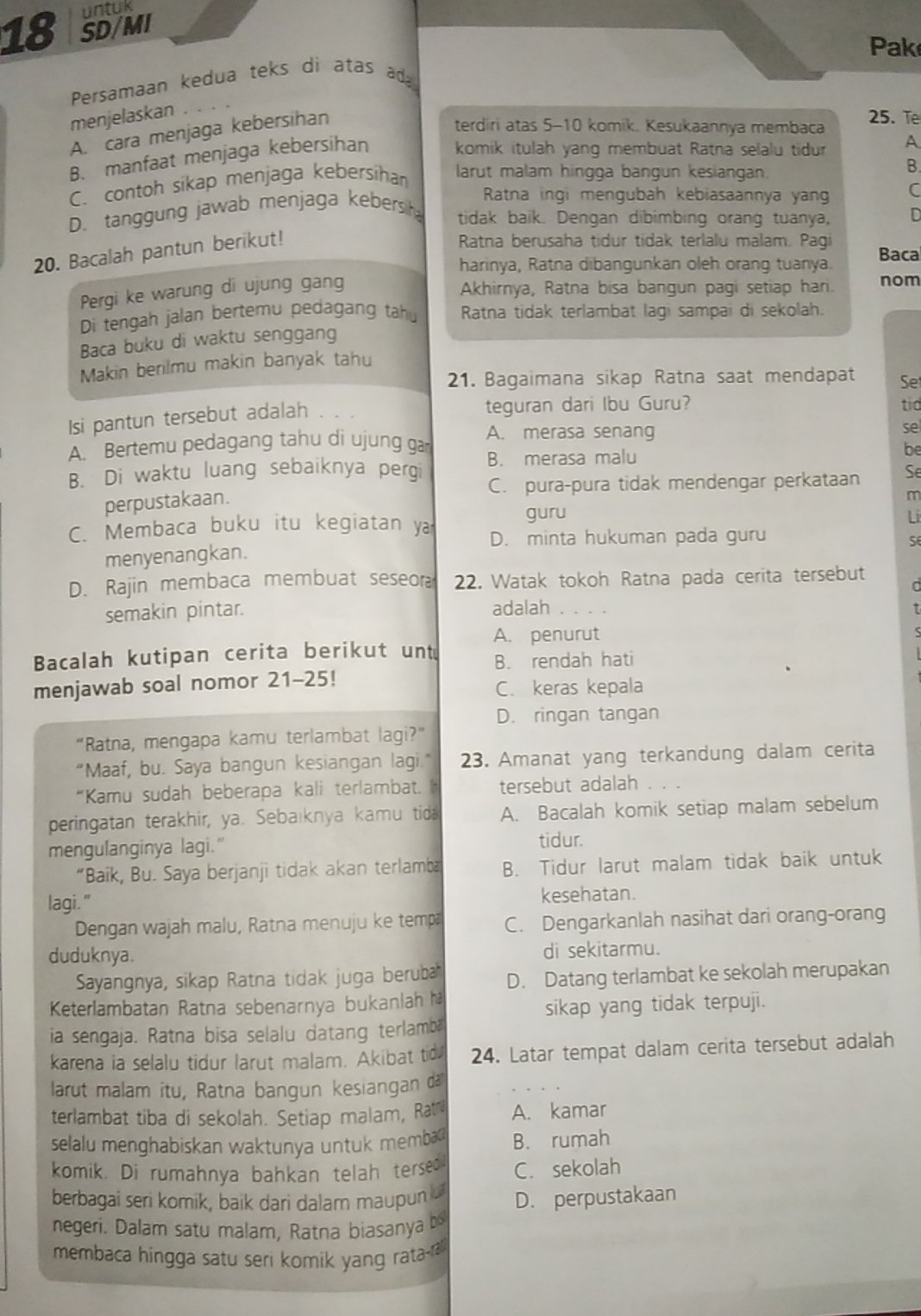 Detail Buku Spm 2018 Sd Kunci Jawaban Nomer 35