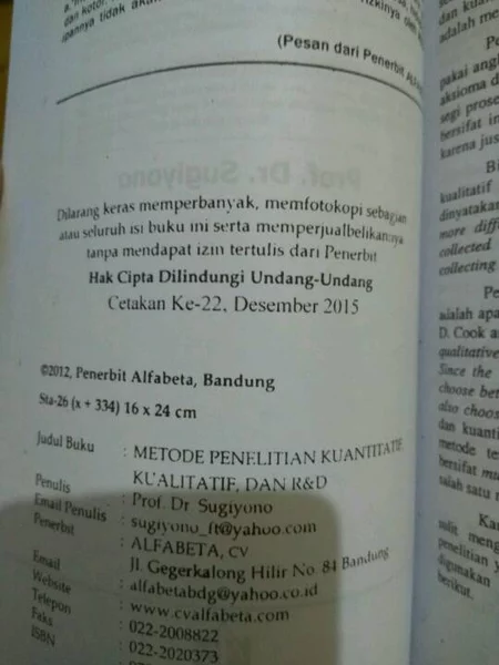 Detail Buku Sugiyono 2015 Nomer 52