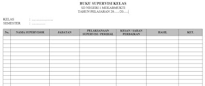 Detail Buku Supervisi Kelas Nomer 5