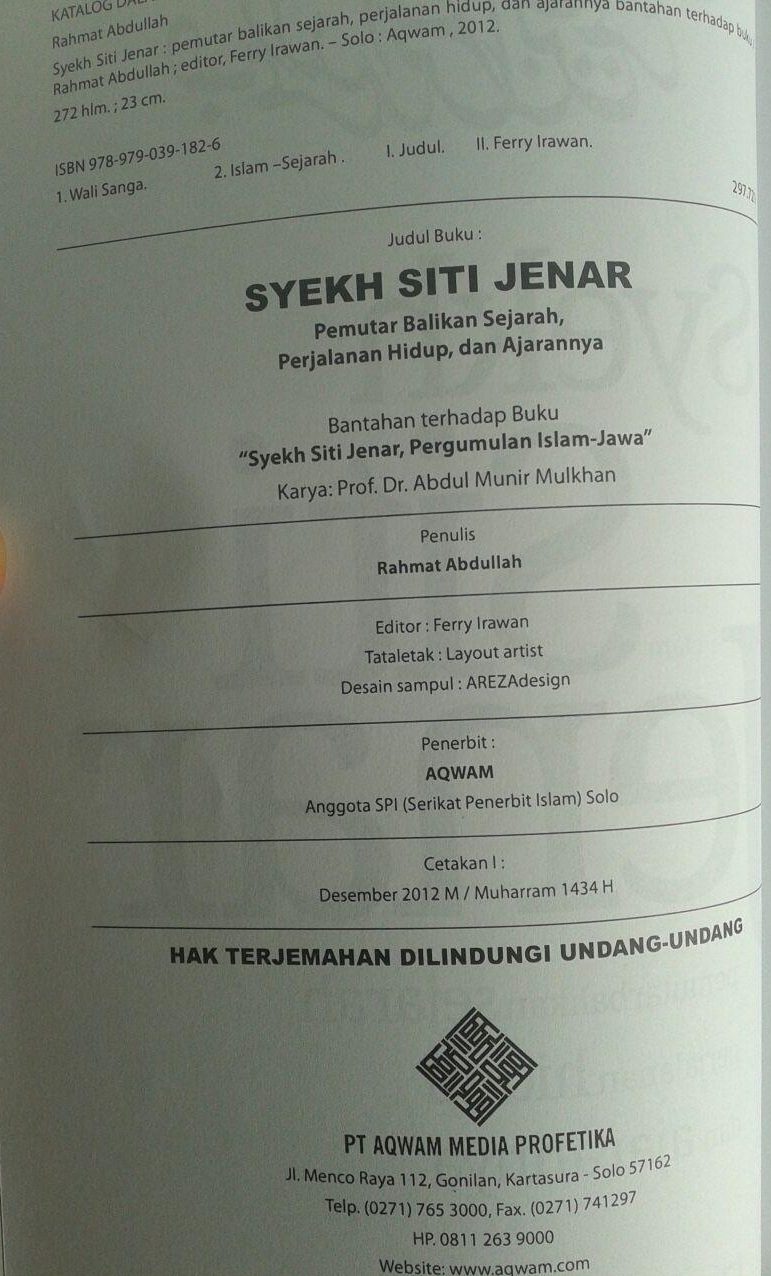 Detail Buku Syekh Siti Jenar Nomer 27