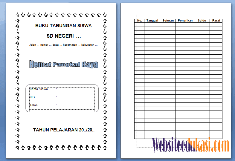 Detail Buku Tabungan Anak Sekolah Nomer 38