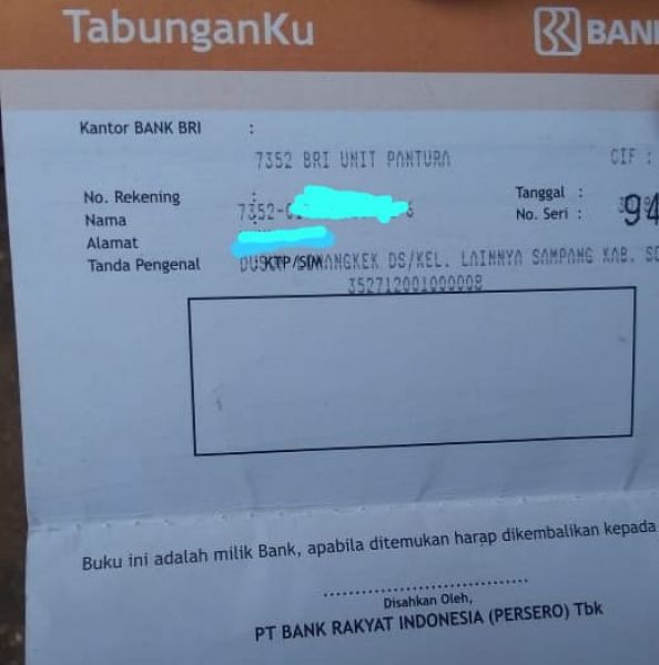 Detail Buku Tabungan Bank Bri Nomer 3