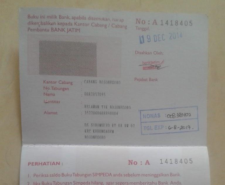 Detail Buku Tabungan Bank Jatim Nomer 17