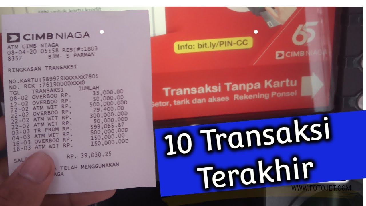 Detail Buku Tabungan Cimb Niaga Nomer 50