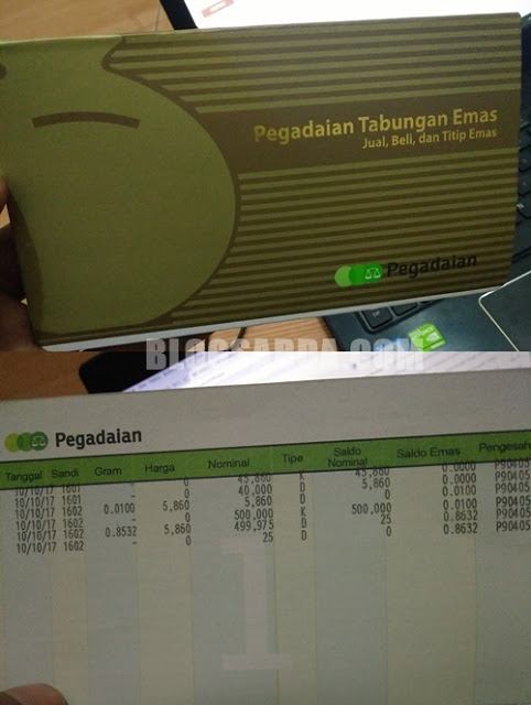 Detail Buku Tabungan Emas Pegadaian Nomer 2