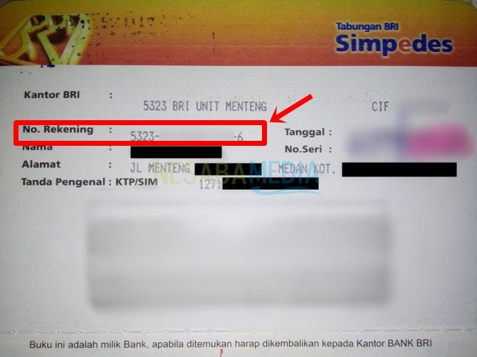 Detail Buku Tabungan Simpedes Nomer 33