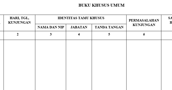 Detail Buku Tamu Umum Dan Buku Tamu Khusus Nomer 10