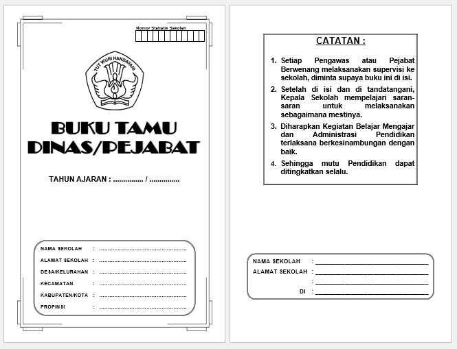 Detail Buku Tamu Umum Sekolah Nomer 16