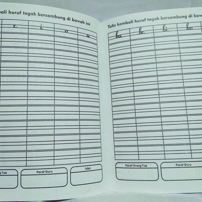 Detail Buku Tegak Sambung Nomer 2