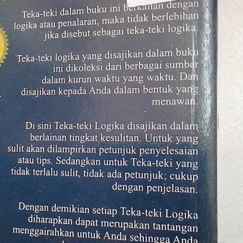 Detail Buku Teka Teki Logika Nomer 29