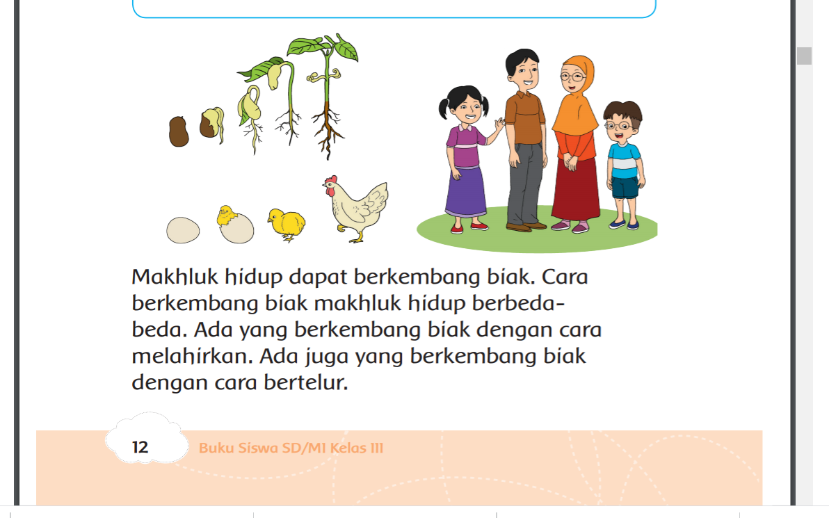 Detail Buku Tema 1 Kelas 3 Makhluk Hidup Nomer 23