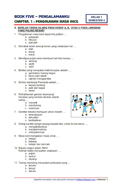 Detail Buku Tema 5 Kelas 1 Semester 2 Nomer 18