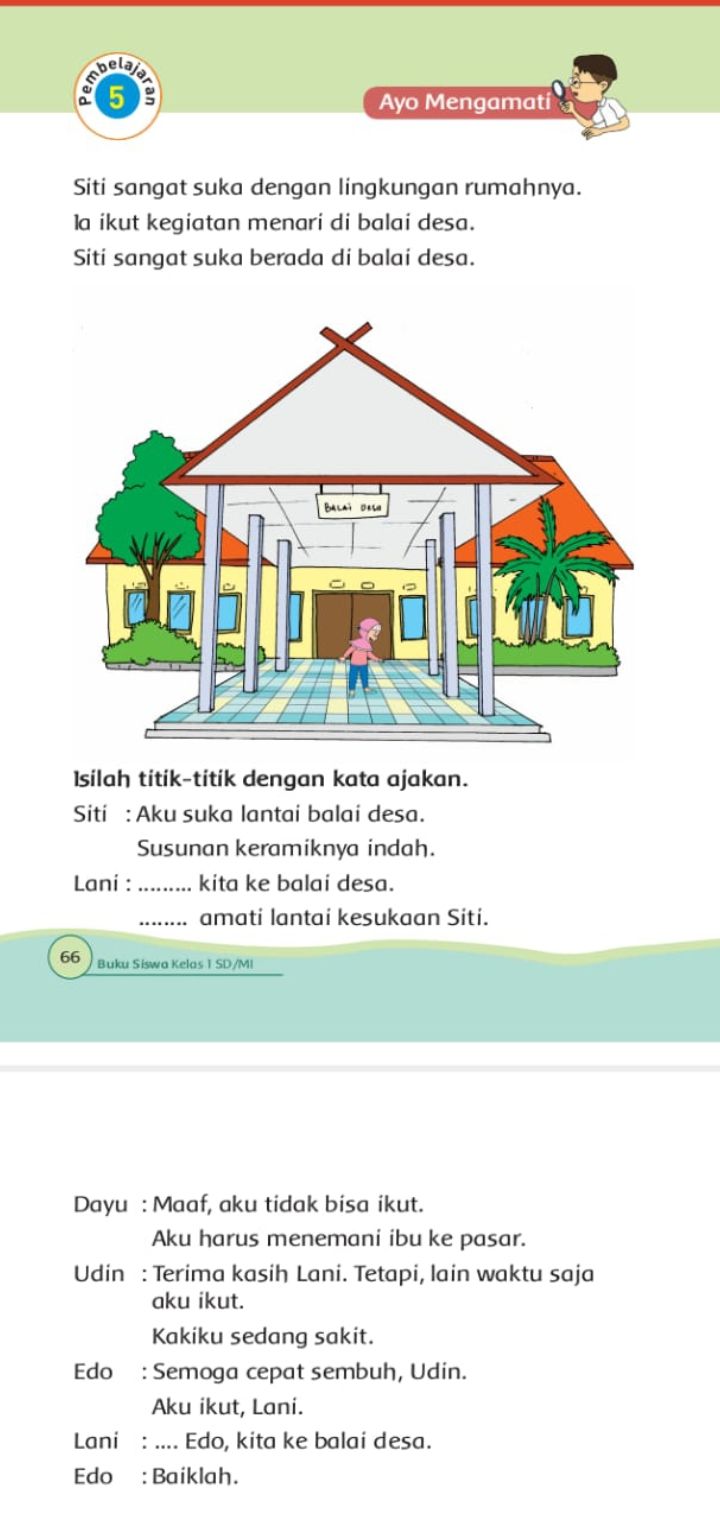 Detail Buku Tema 6 Sd Kelas 1 Nomer 18