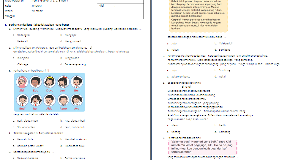 Detail Buku Tema 7 Kelas 2 Semester 2 Nomer 41