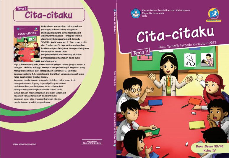 Detail Buku Tema 7 Kelas 4 Cita Citaku Nomer 7