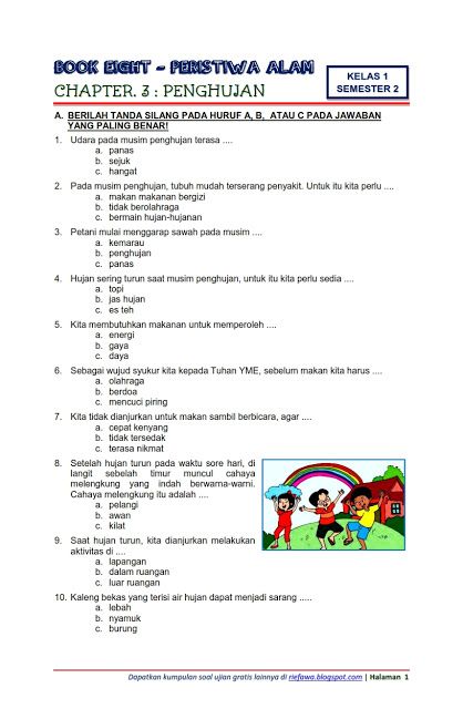 Detail Buku Tematik Kelas 1 Semester 2 Nomer 16