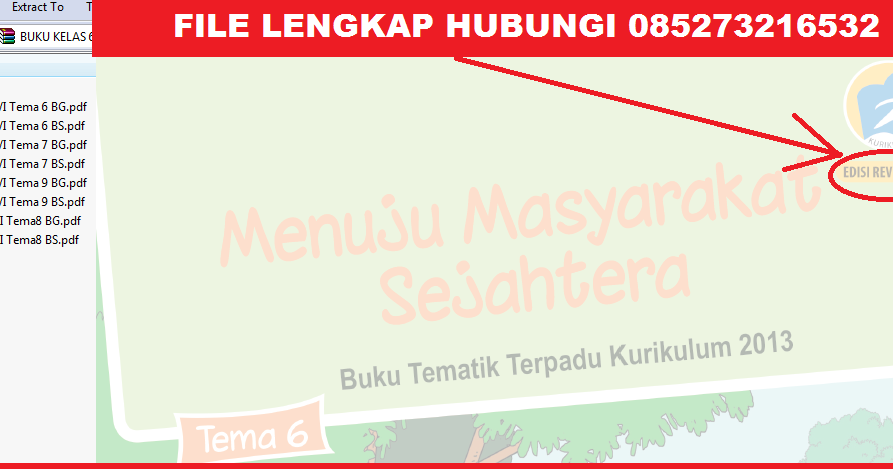 Detail Buku Tematik Terpadu Kurikulum 2013 Kelas 6 Revisi 2018 Nomer 52