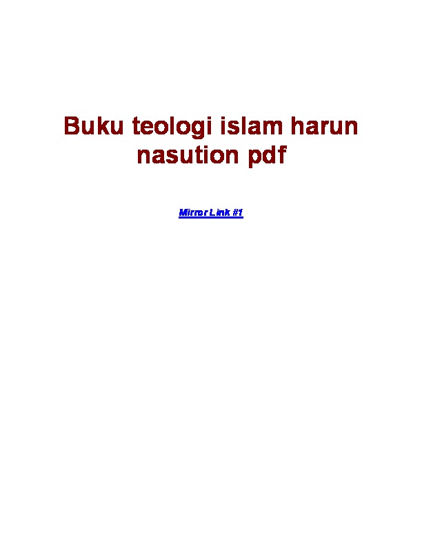 Detail Buku Teologi Islam Nomer 41