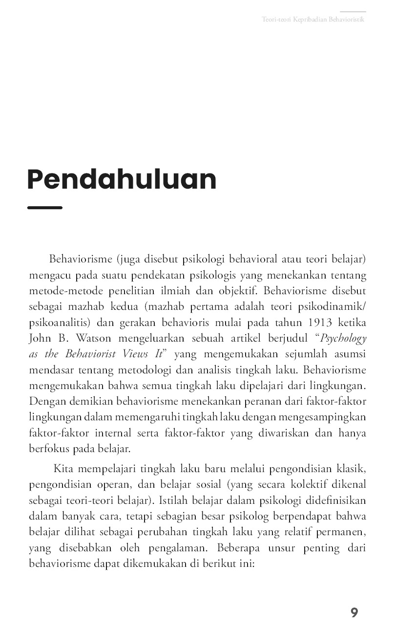 Detail Buku Teori Behaviorisme Nomer 35