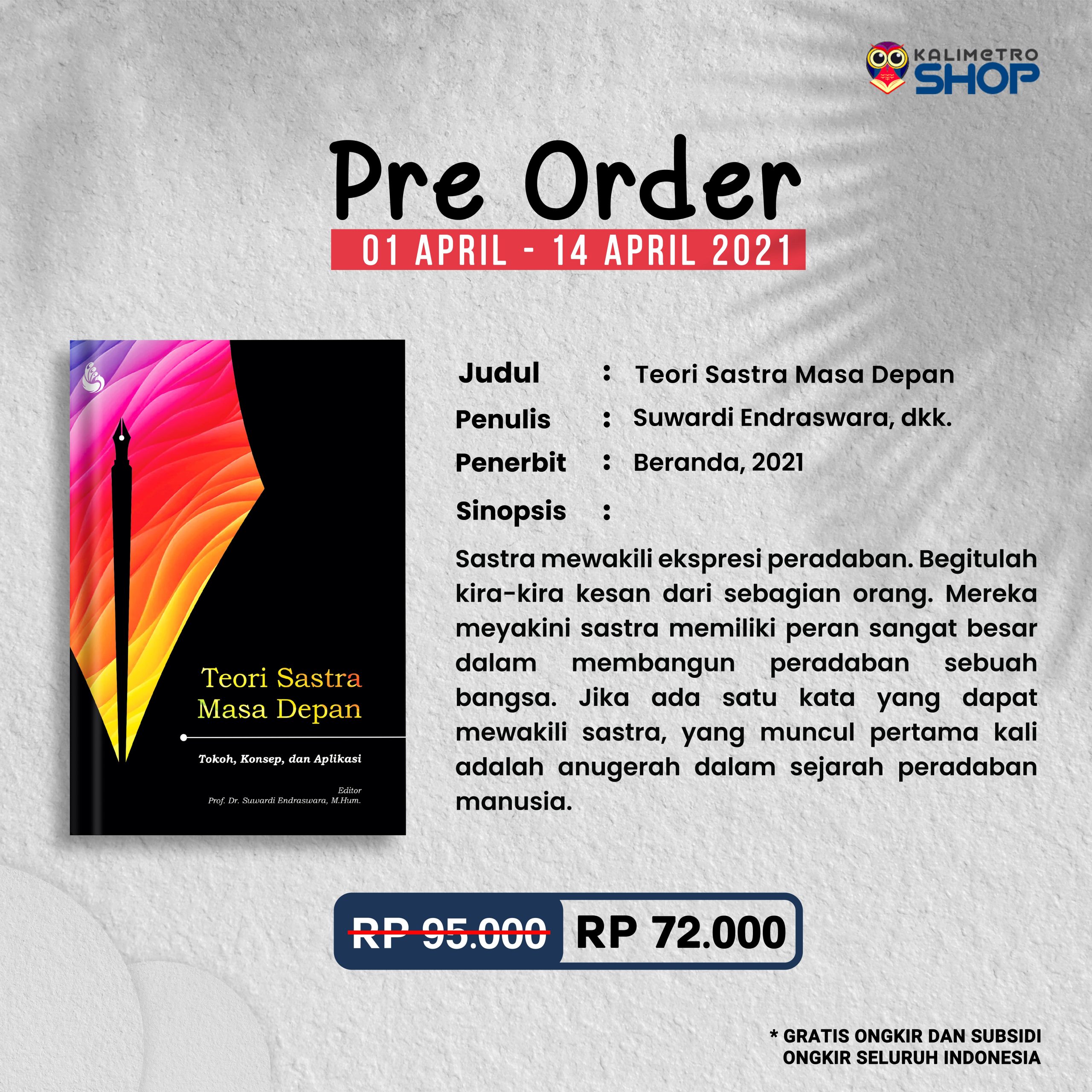 Detail Buku Teori Sastra Nomer 25