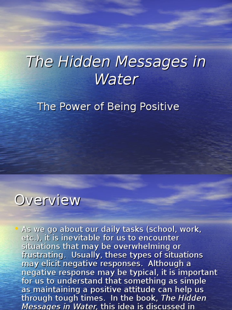 Detail Buku The Hidden Message In Water Nomer 49