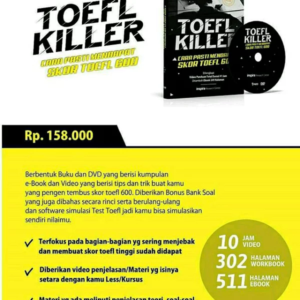 Detail Buku Toefl Killer Nomer 18