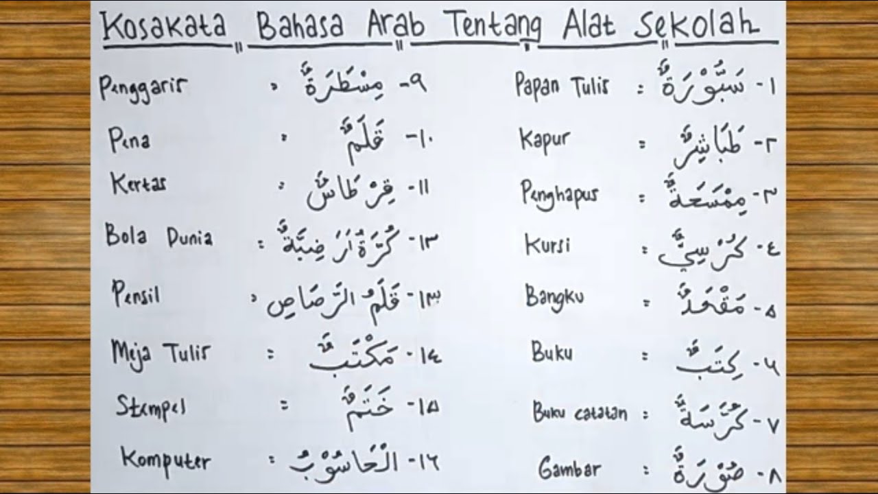 Detail Buku Tulis Dalam Bahasa Arab Nomer 23