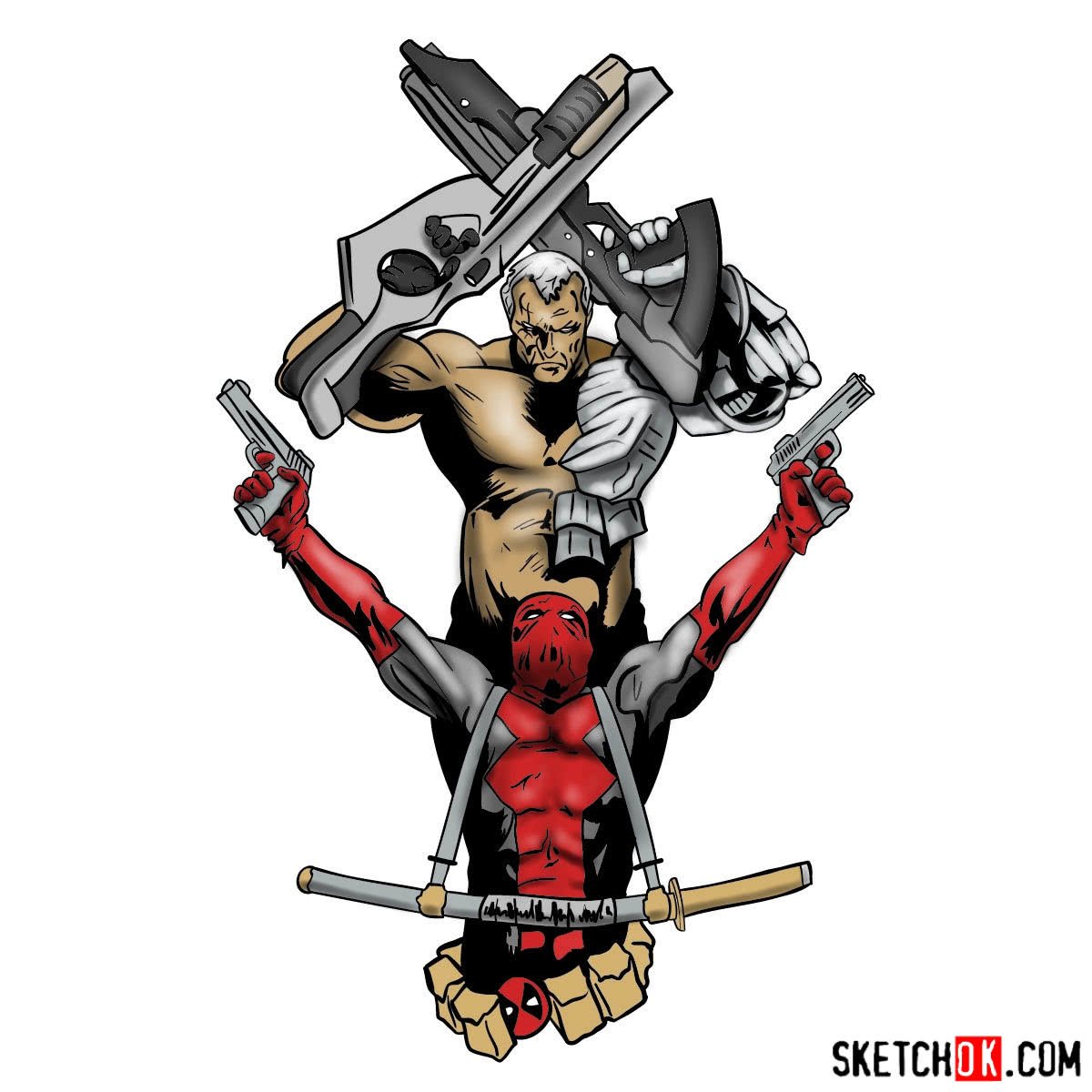 Detail Deadpool Zeichnen Bleistift Nomer 10