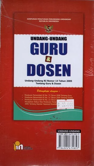 Detail Buku Undang Undang Guru Dan Dosen Nomer 23