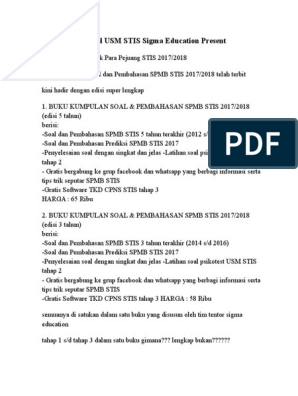 Detail Buku Usm Stis 2016 2017 Nomer 37