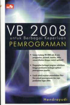 Detail Buku Visual Basic 2008 Nomer 24