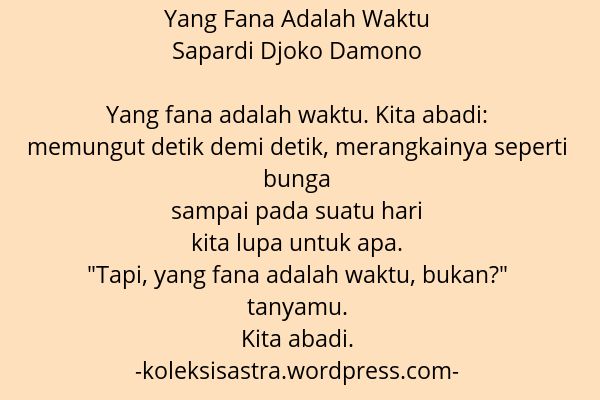 Detail Buku Yang Fana Adalah Waktu Nomer 23