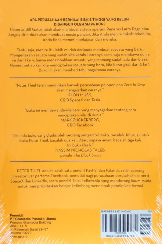 Detail Buku Zero To One Nomer 38